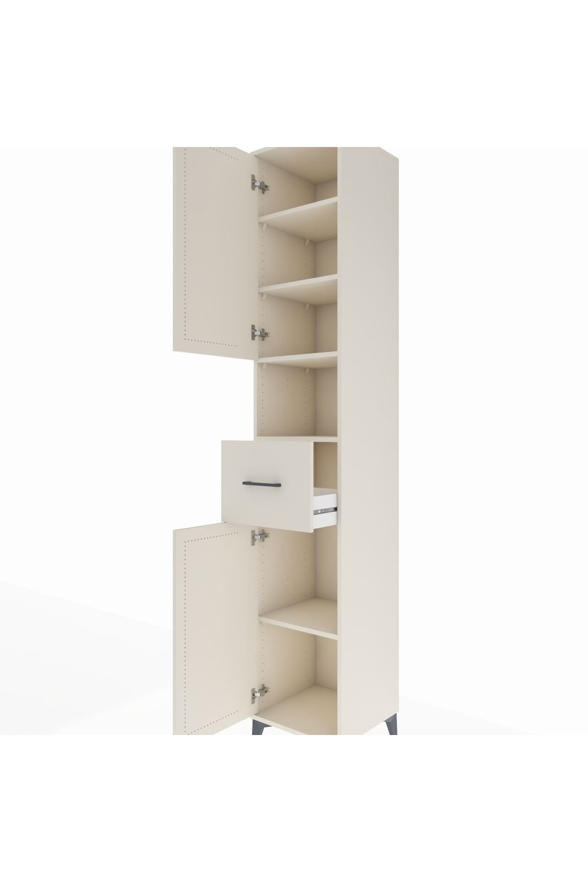 Hyperion Dolap 5 Raflı Tek Çekmeceli 2 Kapaklı 44x44x243 Aytaşı-Aytaşı