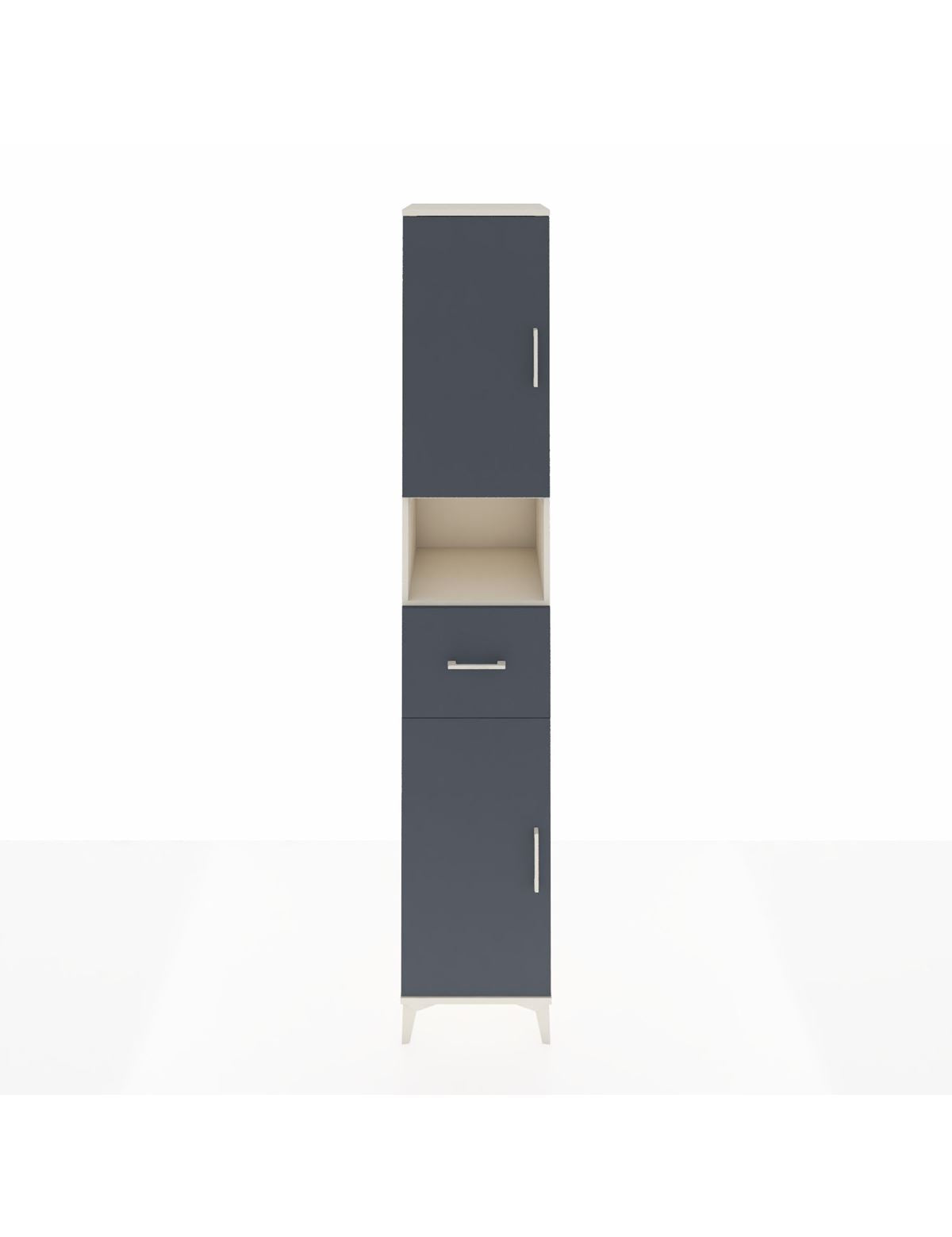 Hyperion Dolap 5 Raflı Tek Çekmeceli 2 Kapaklı 44x44x243 Aytaşı-Antrasit