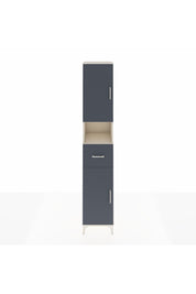 Hyperion Dolap 5 Raflı Tek Çekmeceli 2 Kapaklı 44x44x243 Aytaşı-Antrasit