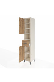 Hyperion Dolap 5 Raflı Tek Çekmeceli 2 Kapaklı 44x44x243 Aytaşı-Çam