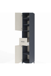 Hyperion Dolap 5 Raflı Tek Çekmeceli 2 Kapaklı 44x44x243 Antrasit-Aytaşı