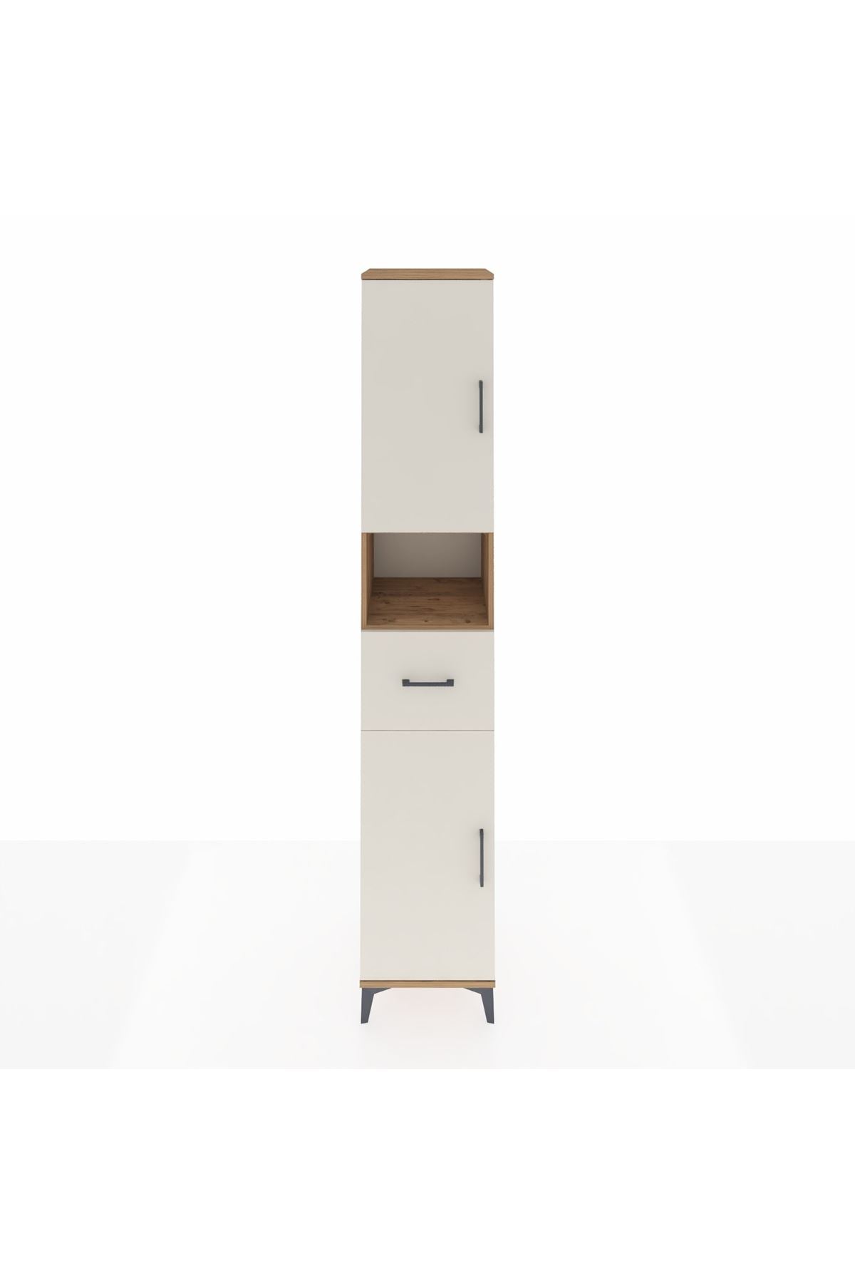 Hyperion Dolap 5 Raflı Tek Çekmeceli 2 Kapaklı 44x44x243 Çam-Aytaşı