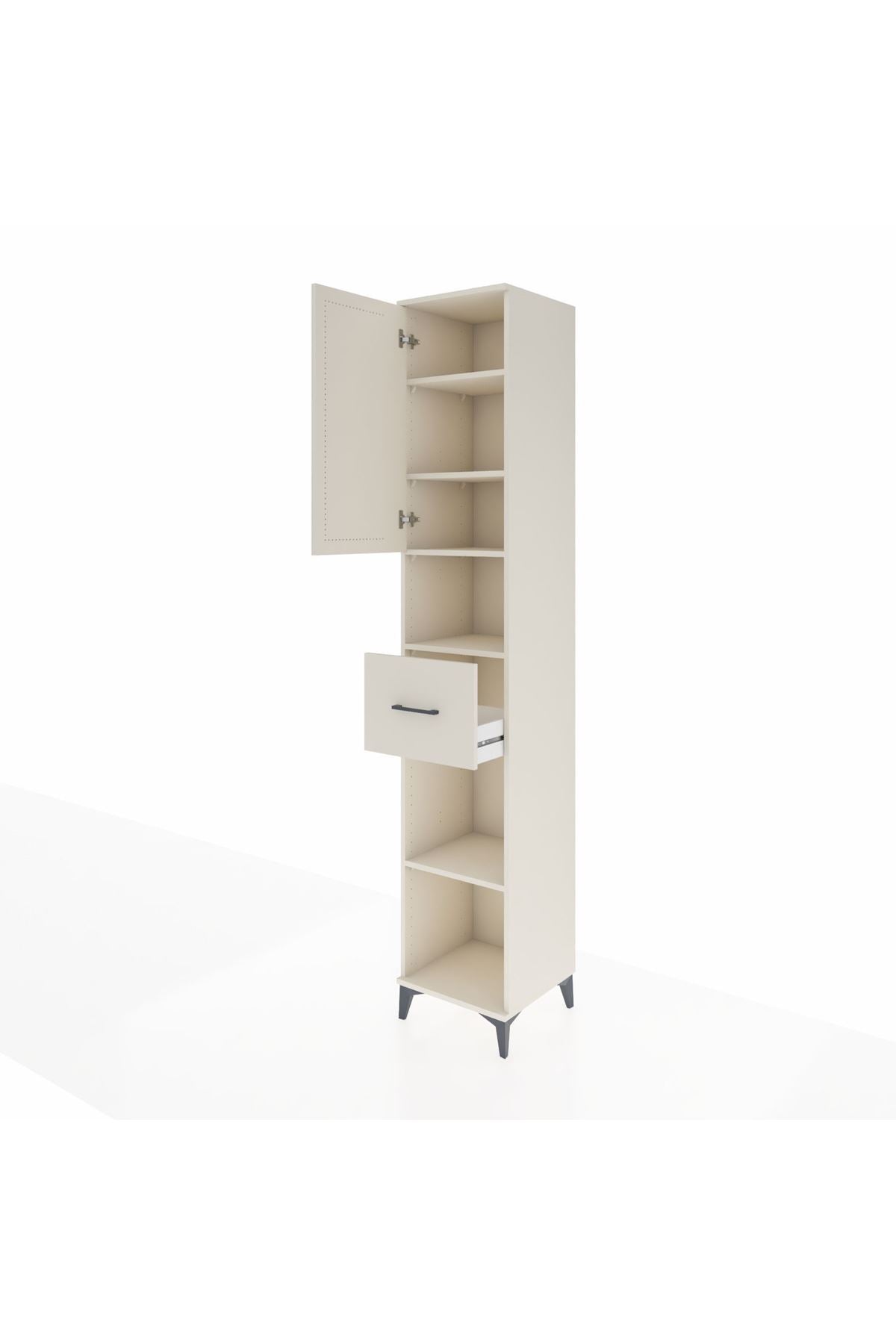 Hyperion Dolap 5 Raflı Tek Çekmeceli Tek Kapaklı 44x44x243 Aytaşı-Aytaşı