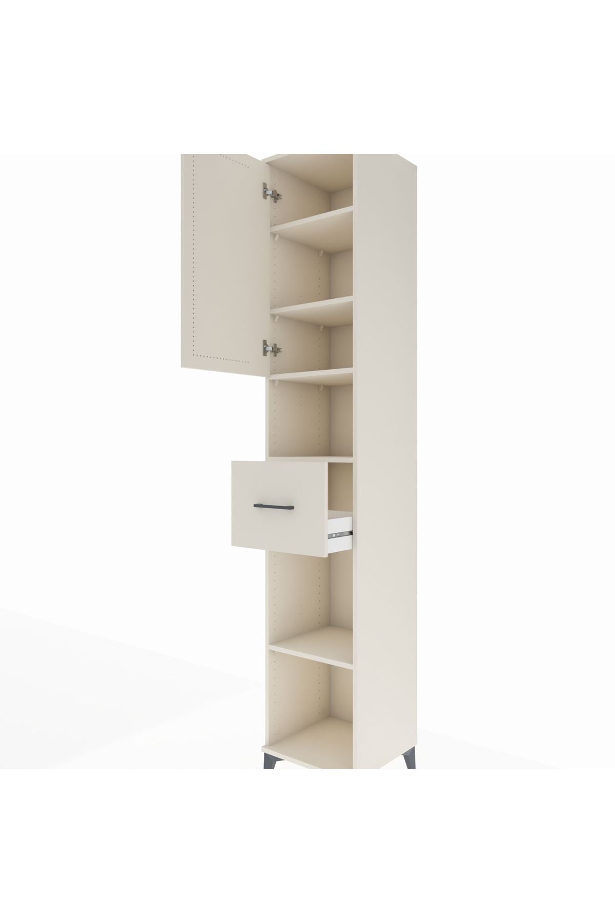 Hyperion Dolap 5 Raflı Tek Çekmeceli Tek Kapaklı 44x44x243 Aytaşı-Aytaşı