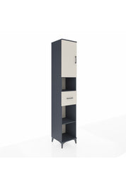 Hyperion Dolap 5 Raflı Tek Çekmeceli Tek Kapaklı 44x44x243 Antrasit-Aytaşı