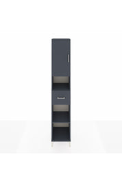 Hyperion Dolap 5 Raflı Tek Çekmeceli Tek Kapaklı 44x44x243 Antrasit-Antrasit