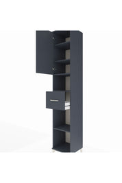 Hyperion Dolap 5 Raflı Tek Çekmeceli Tek Kapaklı 44x44x243 Antrasit-Antrasit