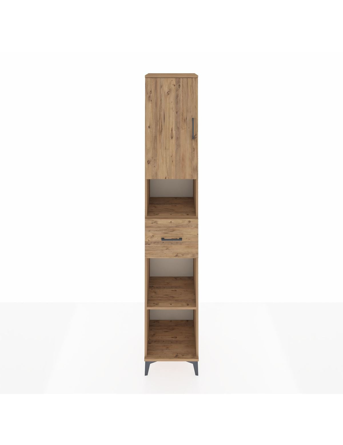 Hyperion Dolap 5 Raflı Tek Çekmeceli Tek Kapaklı 44x44x243 Çam-Çam