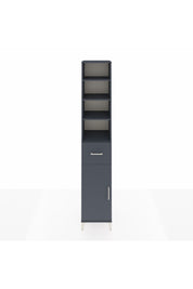 Hyperion Dolap 5 Raflı Tek Çekmeceli Tek Kapaklı 44x44x243 Antrasit-Antrasit
