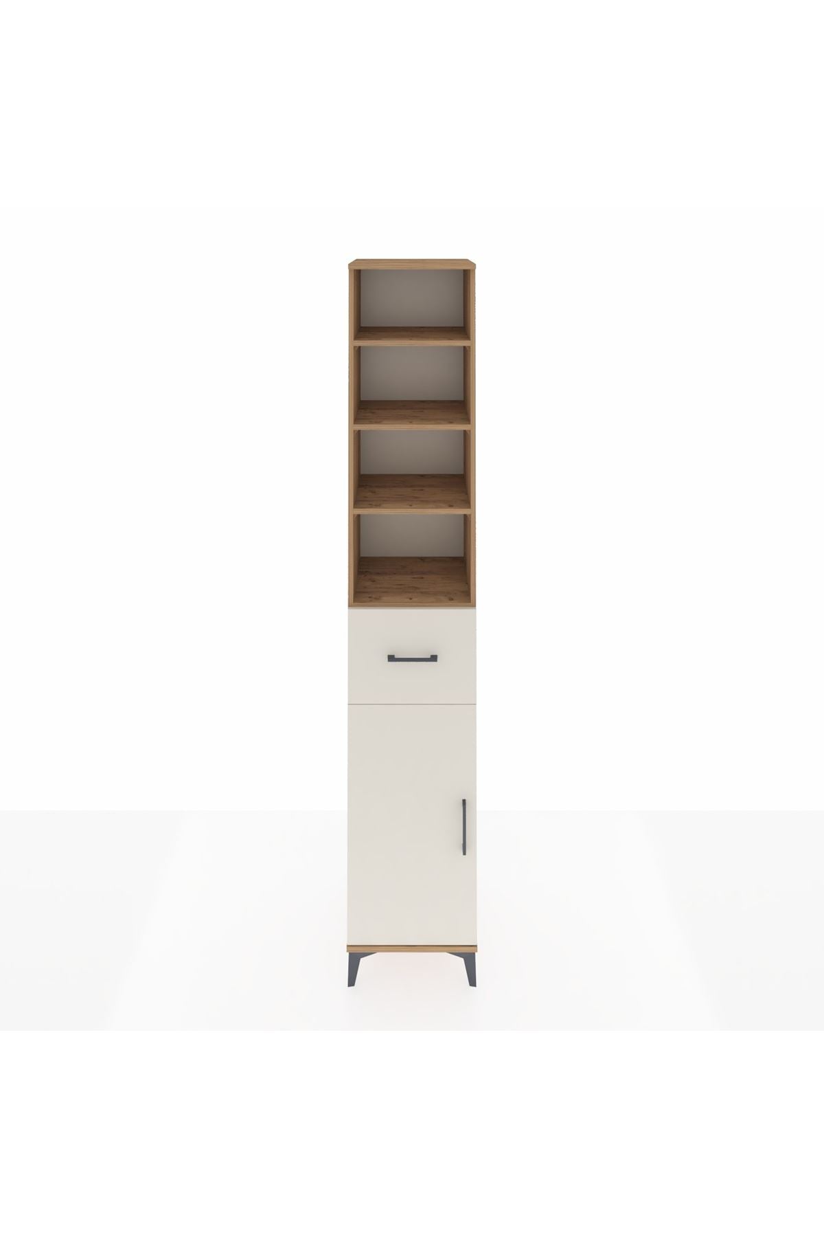 Hyperion Dolap 5 Raflı Tek Çekmeceli Tek Kapaklı 44x44x243 Çam-Aytaşı