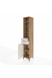 Hyperion Dolap 5 Raflı Tek Çekmeceli Tek Kapaklı 44x44x243 Çam-Aytaşı