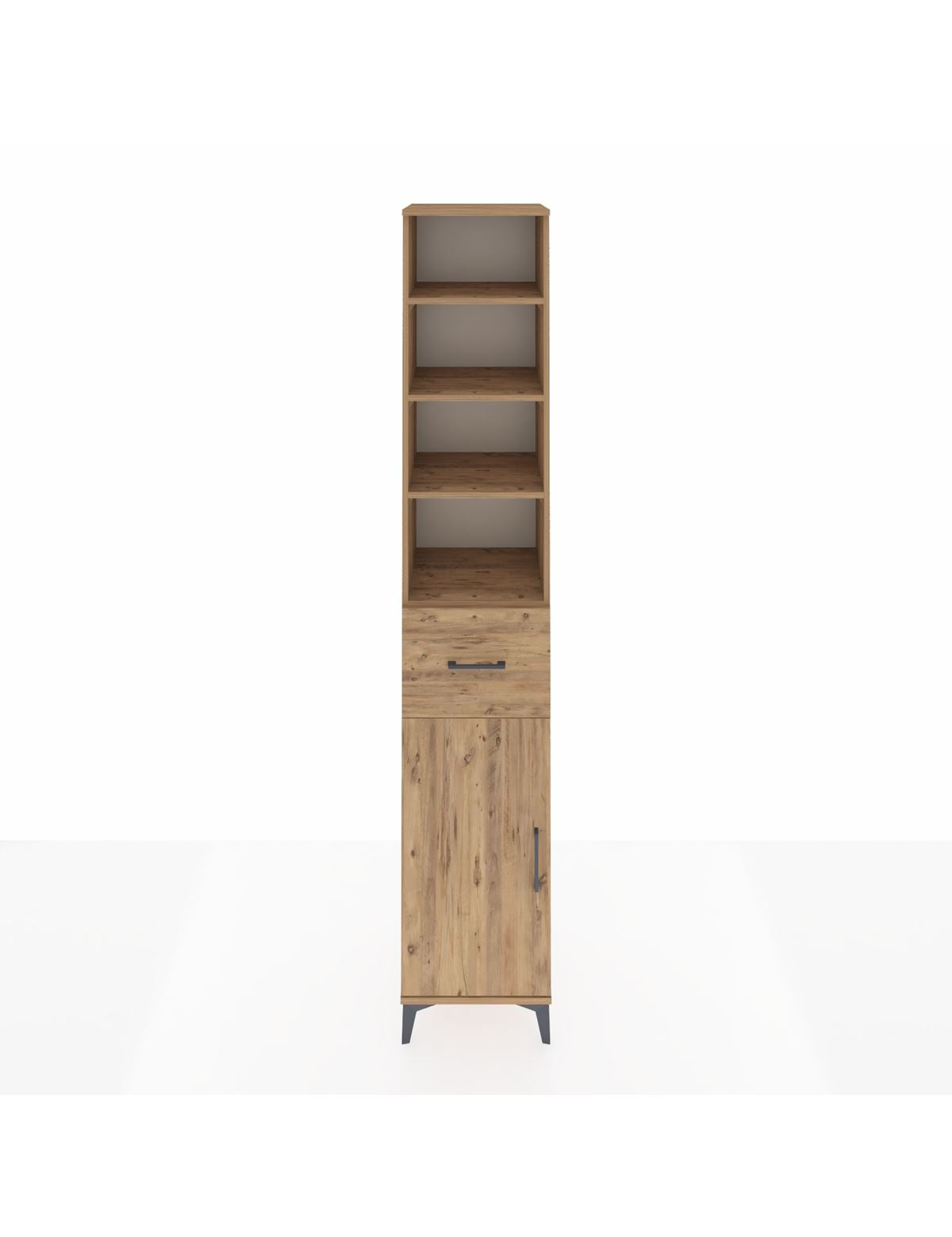 Hyperion Dolap 5 Raflı Tek Çekmeceli Tek Kapaklı 44x44x243 Çam-Çam