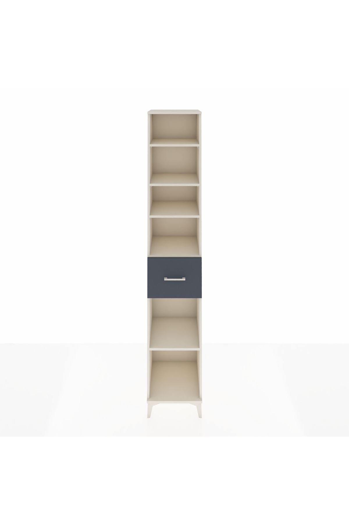 Hyperion Dolap 5 Raflı Tek Çekmeceli 44x44x243 Aytaşı-Antrasit