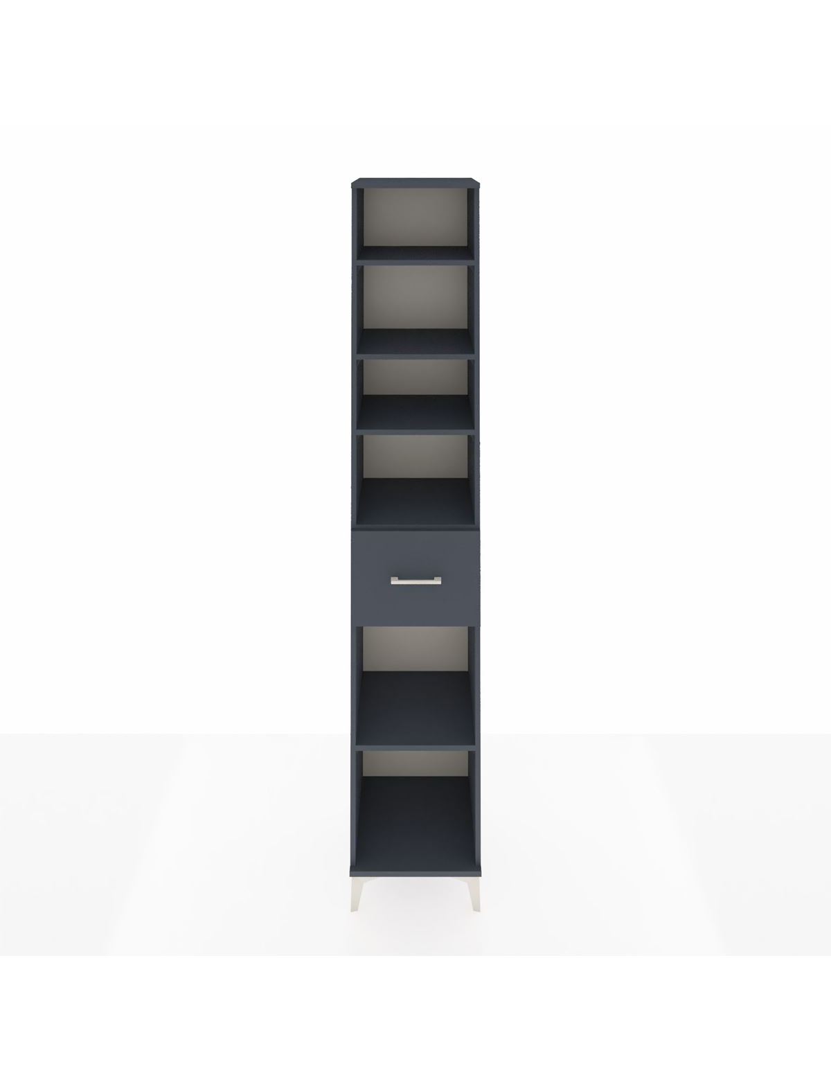 Hyperion Dolap 5 Raflı Tek Çekmeceli 44x44x243 Antrasit-Antrasit