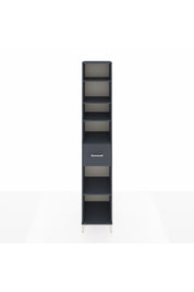 Hyperion Dolap 5 Raflı Tek Çekmeceli 44x44x243 Antrasit-Antrasit