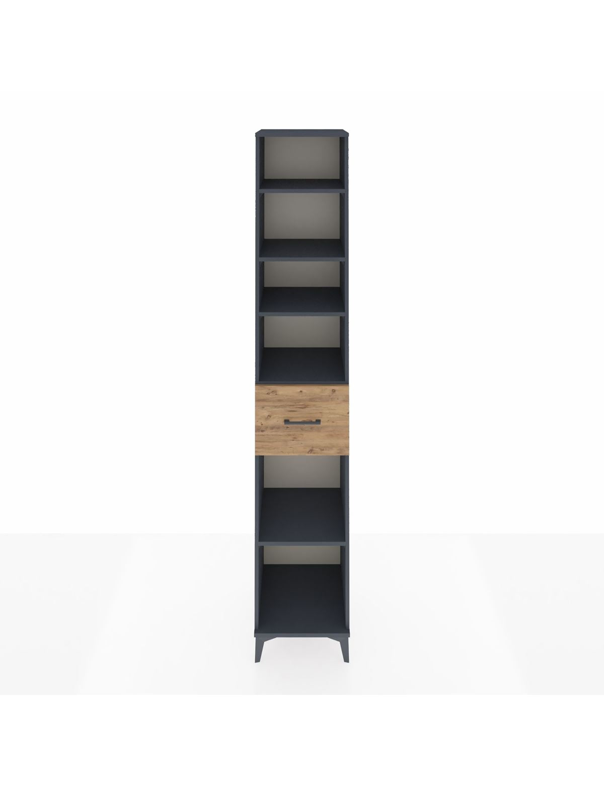 Hyperion Dolap 5 Raflı Tek Çekmeceli 44x44x243 Antrasit-Çam