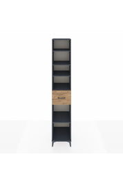 Hyperion Dolap 5 Raflı Tek Çekmeceli 44x44x243 Antrasit-Çam