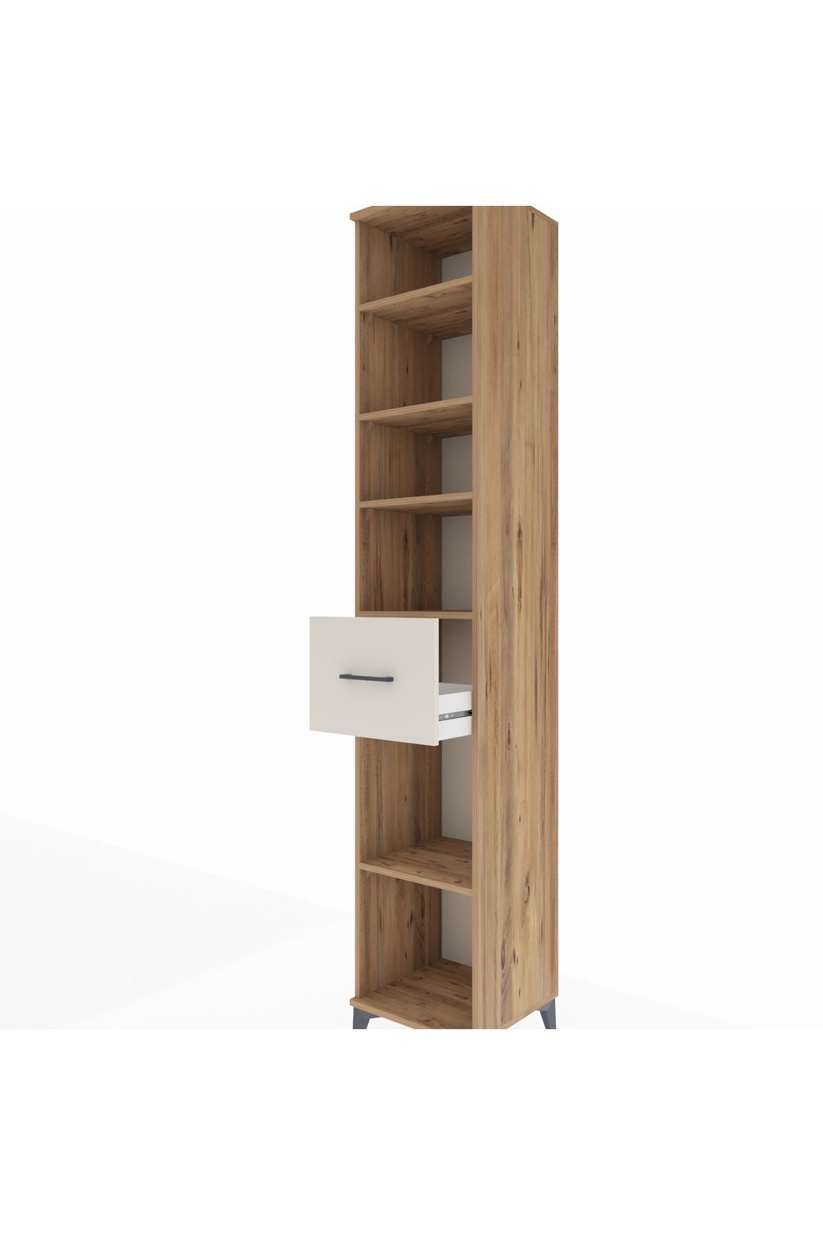 Hyperion Dolap 5 Raflı Tek Çekmeceli 44x44x243 Çam-Aytaşı