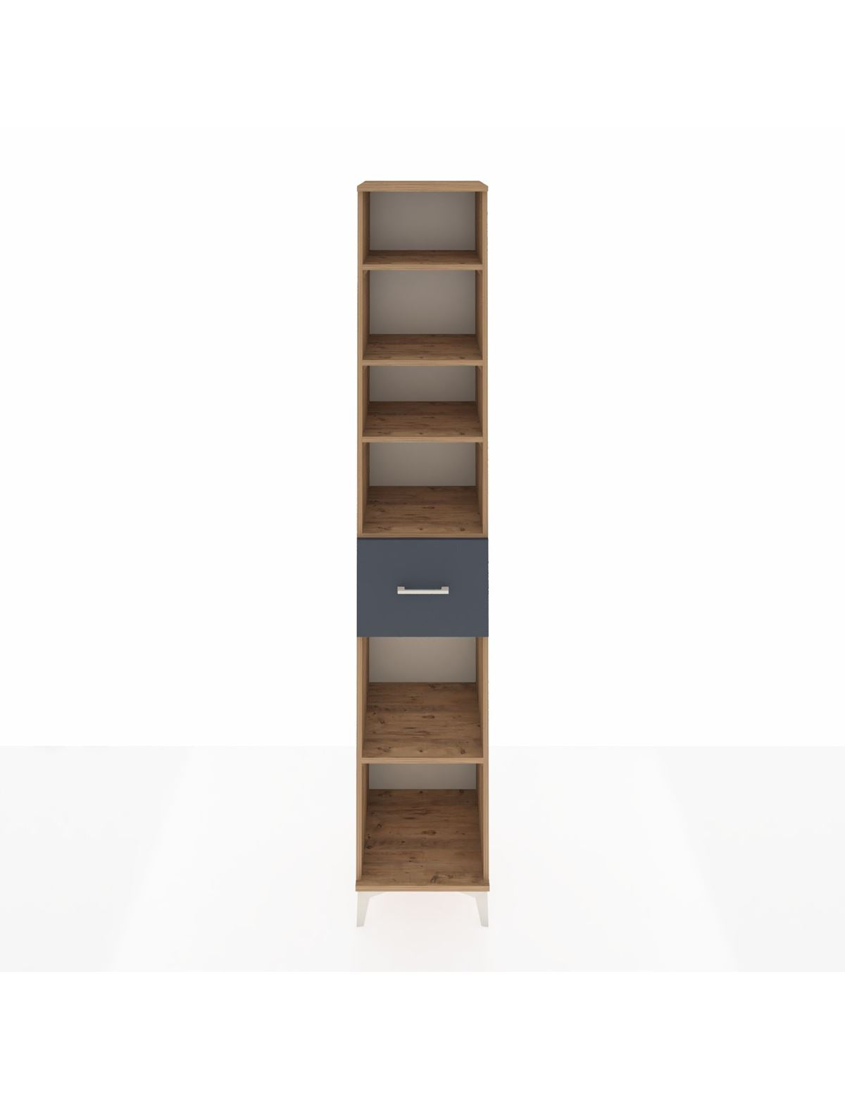 Hyperion Dolap 5 Raflı Tek Çekmeceli 44x44x243 Çam-Antrasit