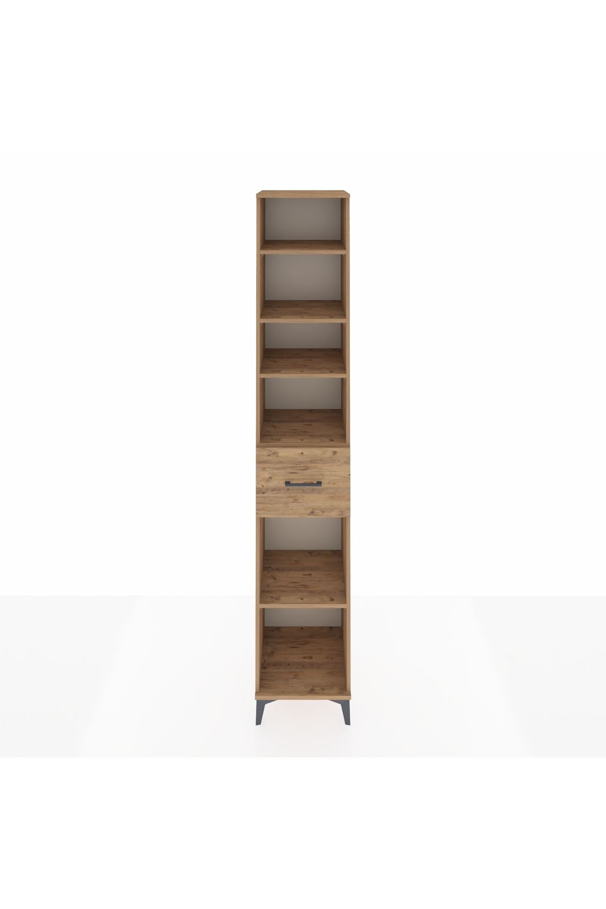 Hyperion Dolap 5 Raflı Tek Çekmeceli 44x44x243 Çam-Çam