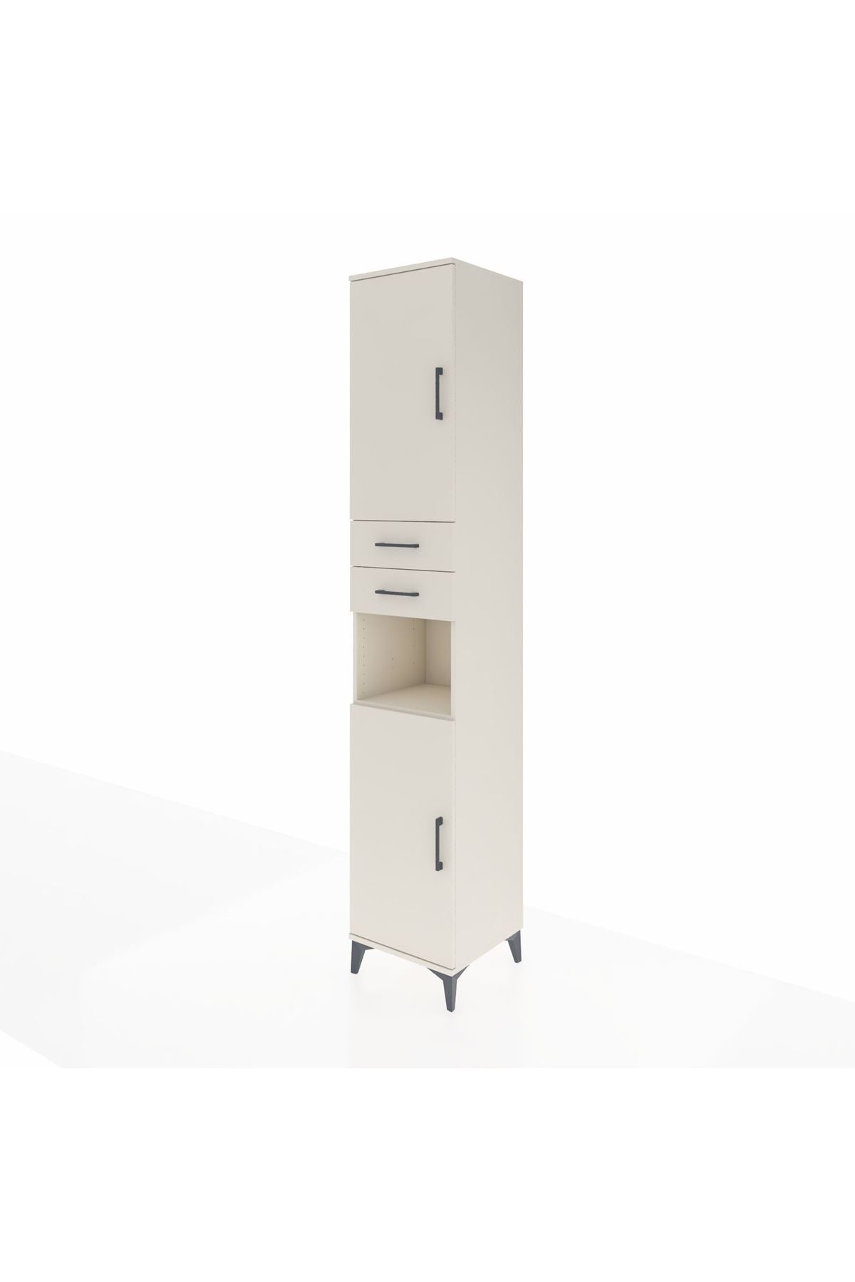 Hyperion Dolap 5 Raflı 2 Çekmeceli 2 Kapaklı 44x44x243 Aytaşı-Aytaşı