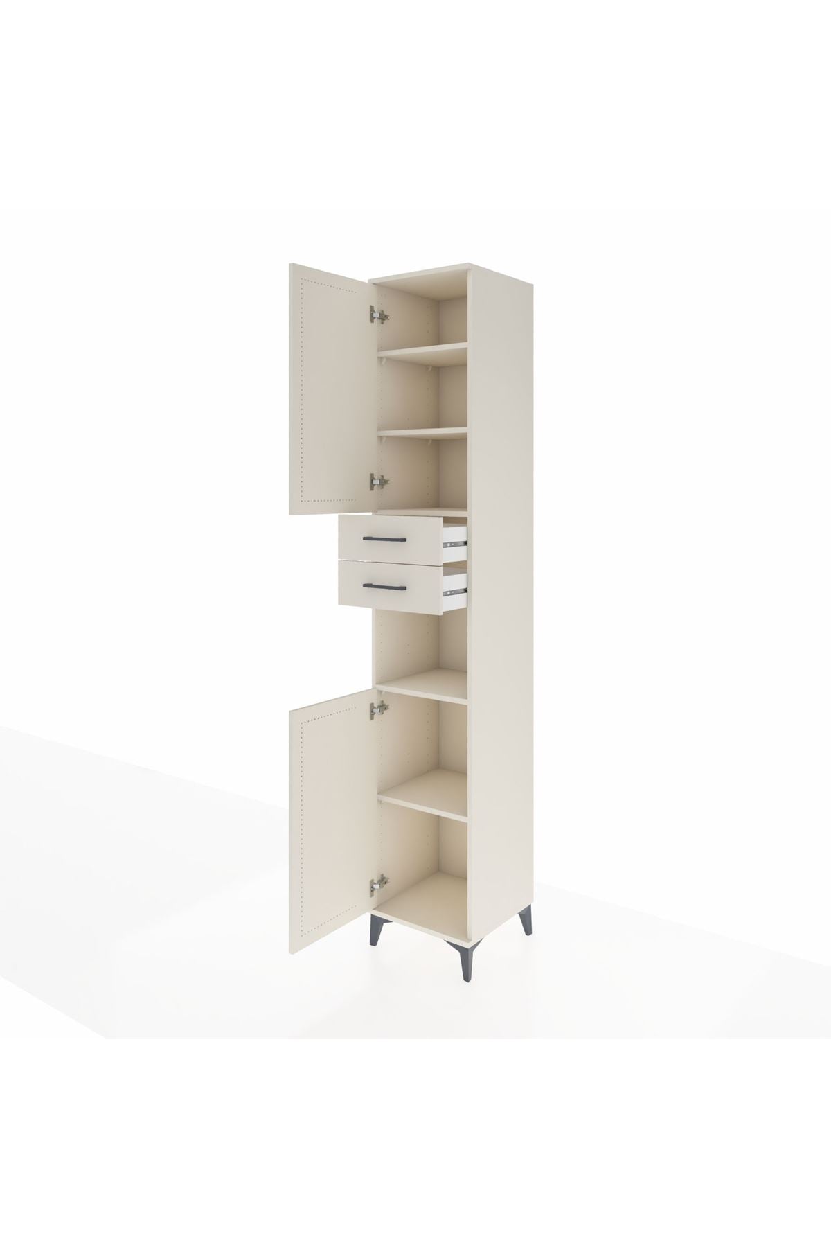 Hyperion Dolap 5 Raflı 2 Çekmeceli 2 Kapaklı 44x44x243 Aytaşı-Aytaşı