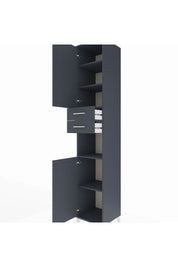 Hyperion Dolap 5 Raflı 2 Çekmeceli 2 Kapaklı 44x44x243 Antrasit-Antrasit