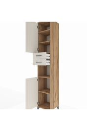 Hyperion Dolap 5 Raflı 2 Çekmeceli 2 Kapaklı 44x44x243 Çam-Aytaşı