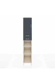 Hyperion Dolap 5 Raflı 2 Çekmeceli Tek Kapaklı 44x44x243 Aytaşı-Antrasit