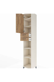 Hyperion Dolap 5 Raflı 2 Çekmeceli Tek Kapaklı 44x44x243 Aytaşı-Çam