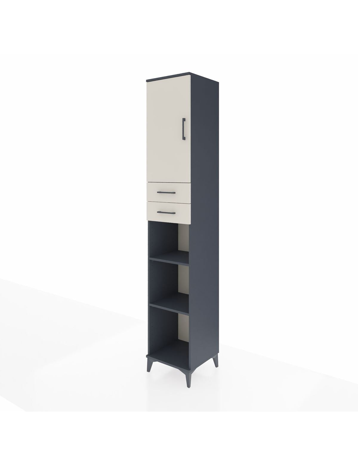 Hyperion Dolap 5 Raflı 2 Çekmeceli Tek Kapaklı 44x44x243 - S64M137V4B