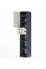 Hyperion Dolap 5 Raflı 2 Çekmeceli Tek Kapaklı 44x44x243 Antrasit-Aytaşı