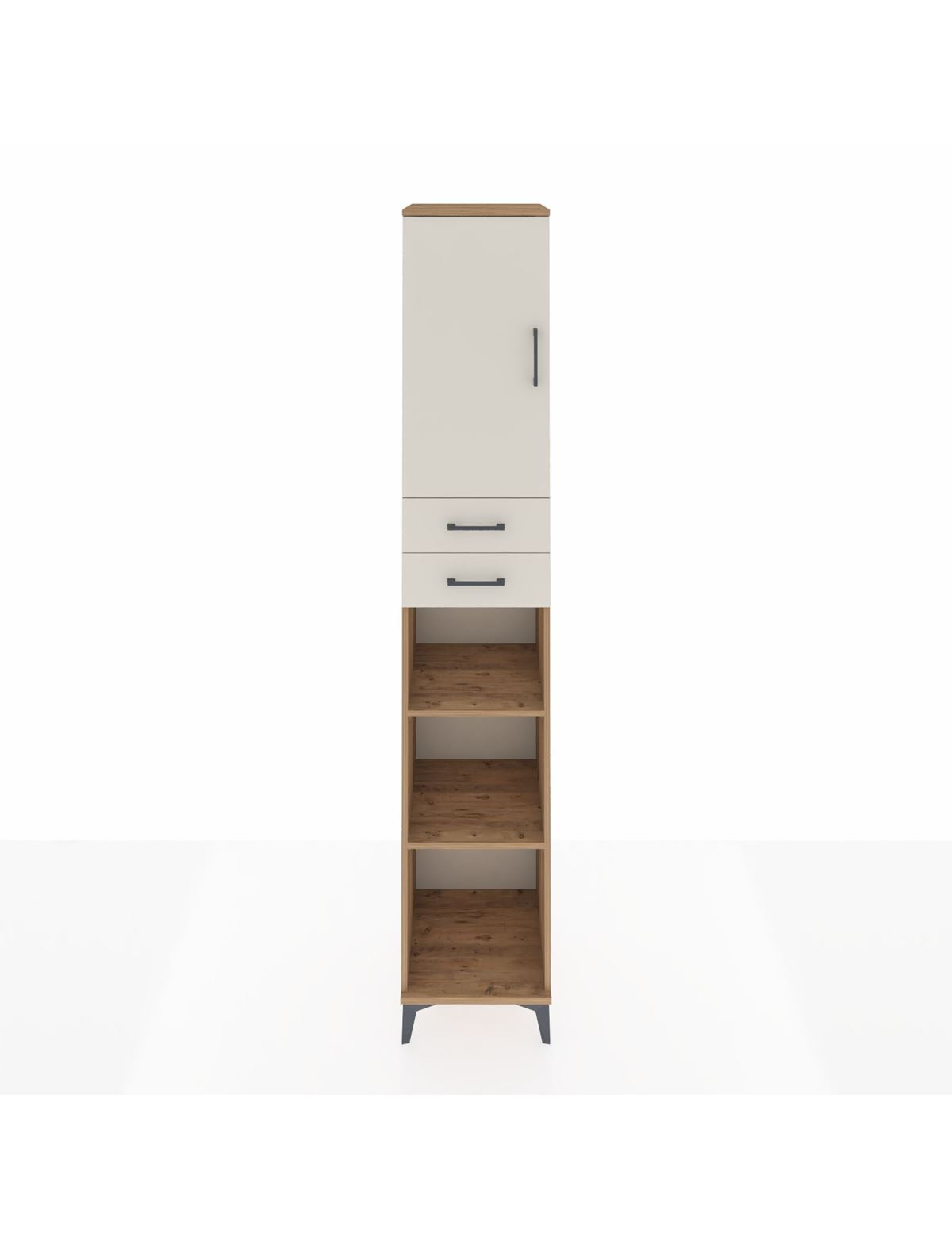 Hyperion Dolap 5 Raflı 2 Çekmeceli Tek Kapaklı 44x44x243 Çam-Aytaşı