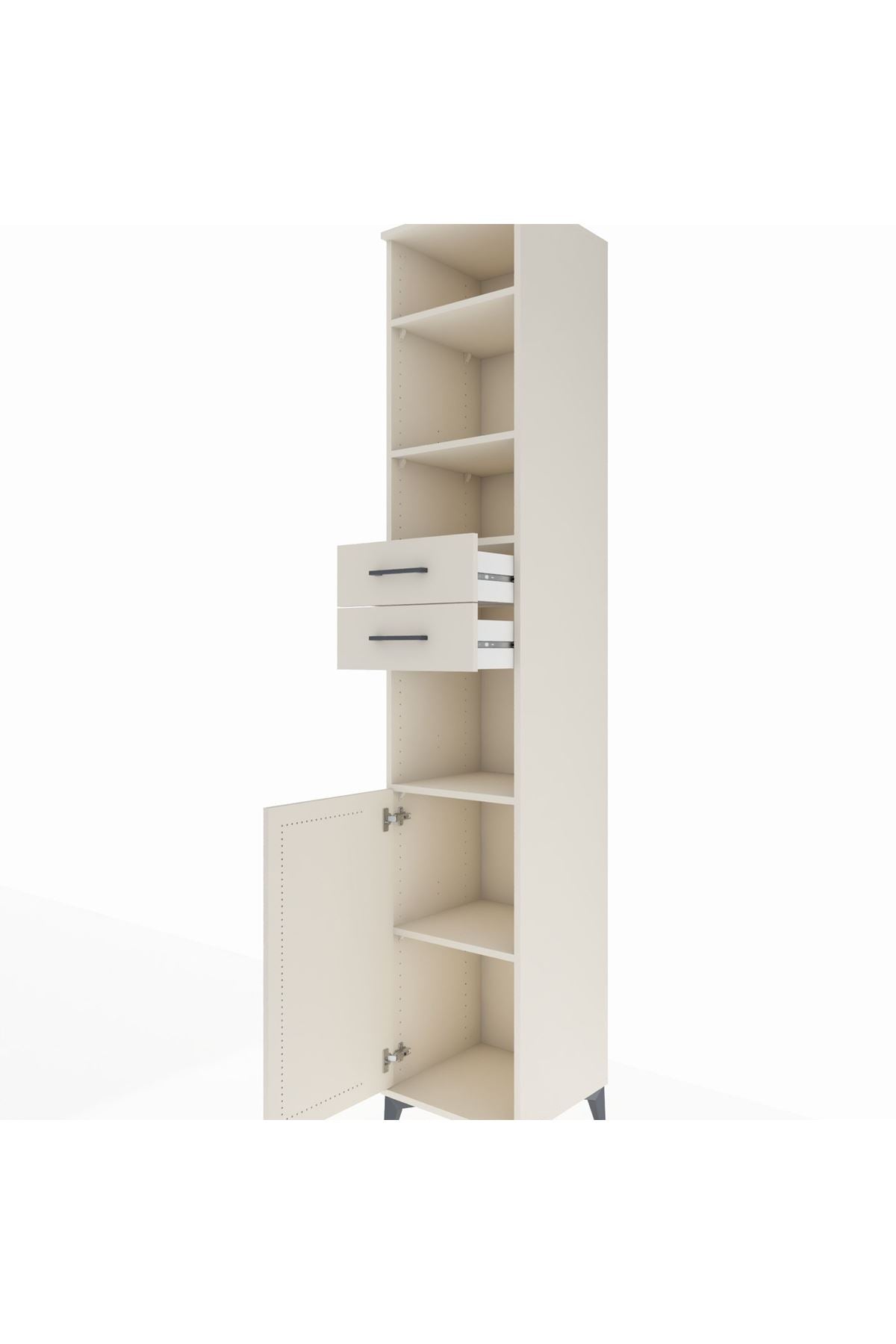 Hyperion Dolap 5 Raflı 2 Çekmeceli Tek Kapaklı 44x44x243 Aytaşı-Aytaşı