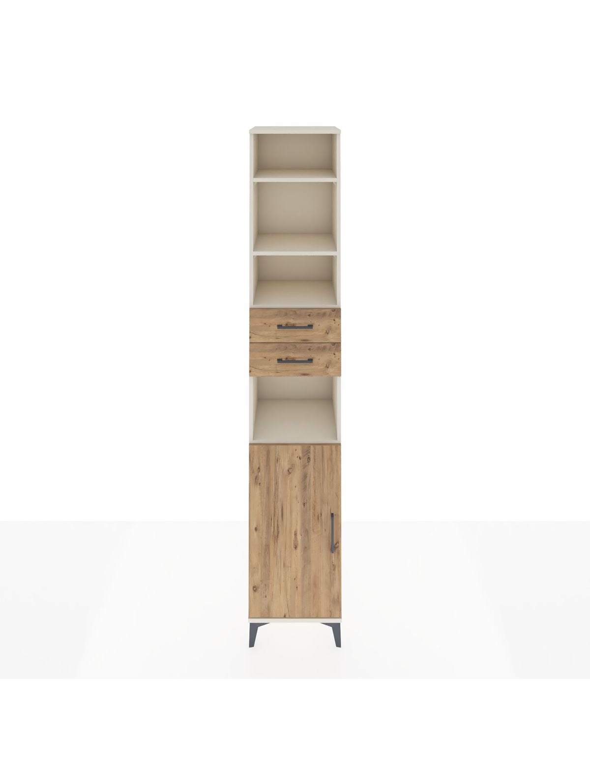 Hyperion Dolap 5 Raflı 2 Çekmeceli Tek Kapaklı 44x44x243 Aytaşı-Çam