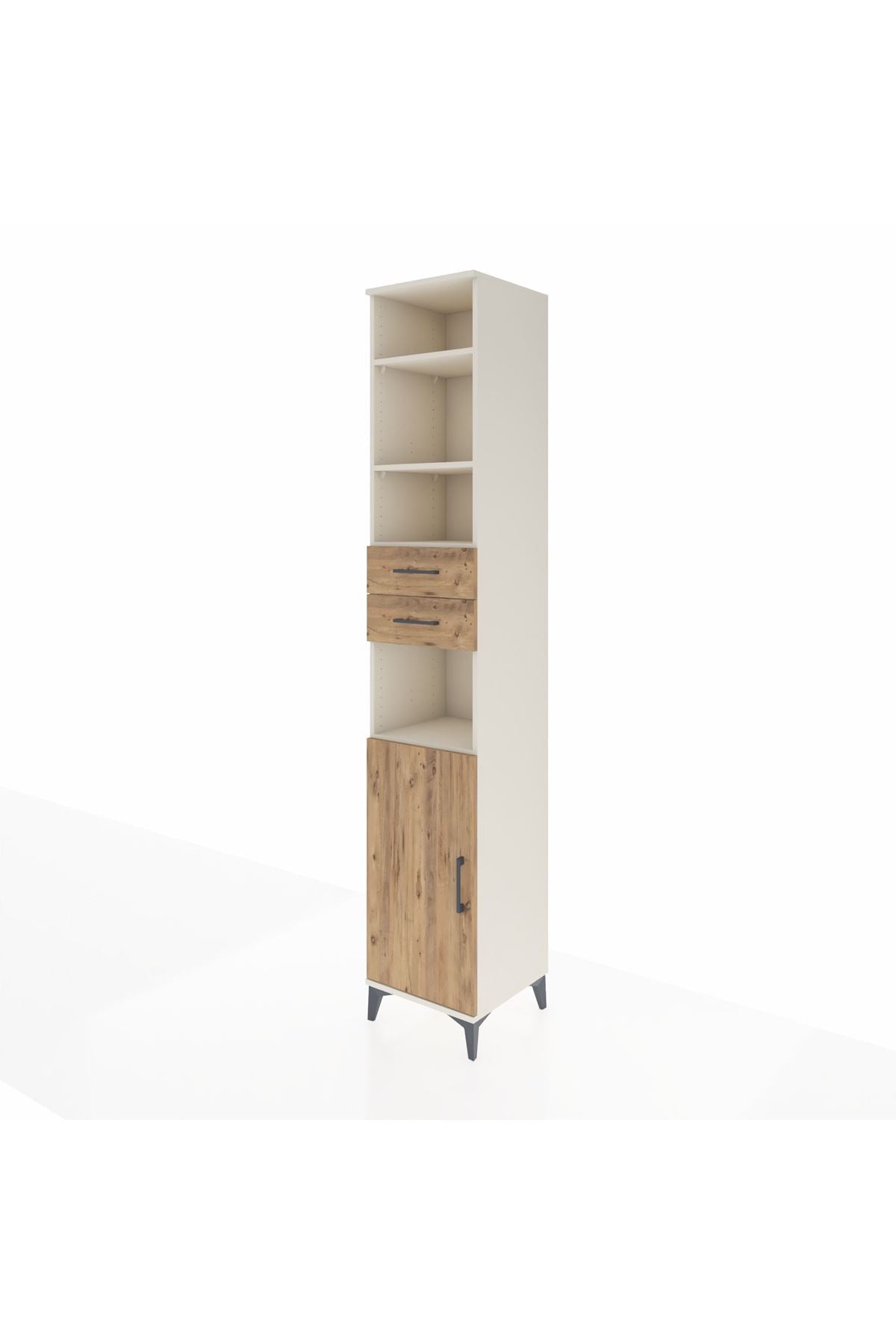 Hyperion Dolap 5 Raflı 2 Çekmeceli Tek Kapaklı 44x44x243 Aytaşı-Çam