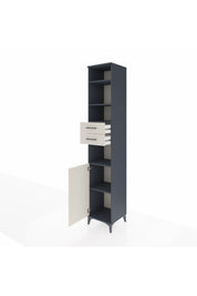 Hyperion Dolap 5 Raflı 2 Çekmeceli Tek Kapaklı 44x44x243 Antrasit-Aytaşı