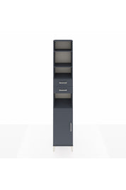 Hyperion Dolap 5 Raflı 2 Çekmeceli Tek Kapaklı 44x44x243 Antrasit-Antrasit