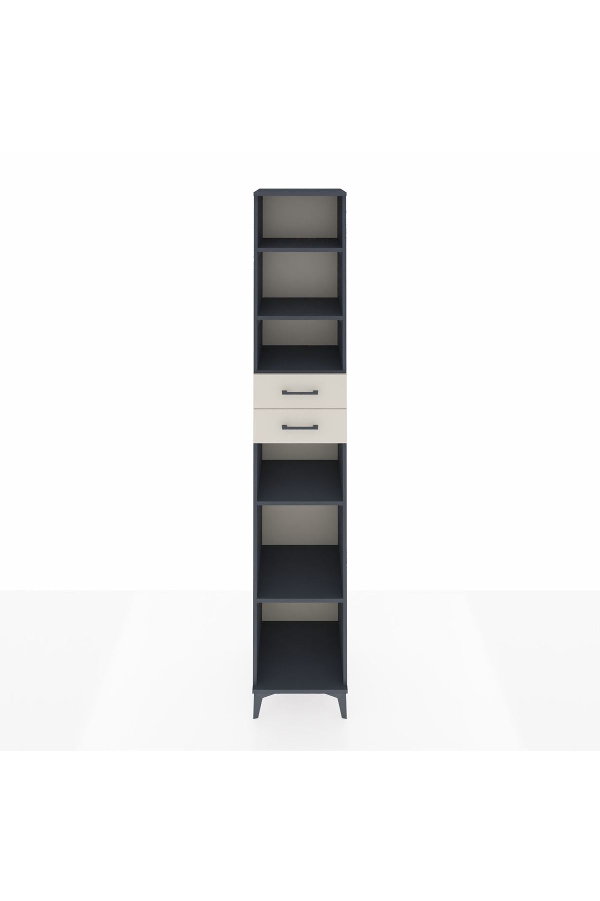 Hyperion Dolap 5 Raflı 2 Çekmeceli 44x44x243 Antrasit-Aytaşı