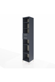 Hyperion Dolap 5 Raflı 2 Çekmeceli 44x44x243 Antrasit-Antrasit