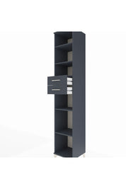 Hyperion Dolap 5 Raflı 2 Çekmeceli 44x44x243 Antrasit-Antrasit