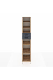 Hyperion Dolap 5 Raflı 2 Çekmeceli 44x44x243 Çam-Antrasit