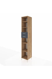 Hyperion Dolap 5 Raflı 2 Çekmeceli 44x44x243 Çam-Antrasit