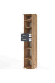 Hyperion Dolap 5 Raflı 2 Çekmeceli 44x44x243 Çam-Antrasit