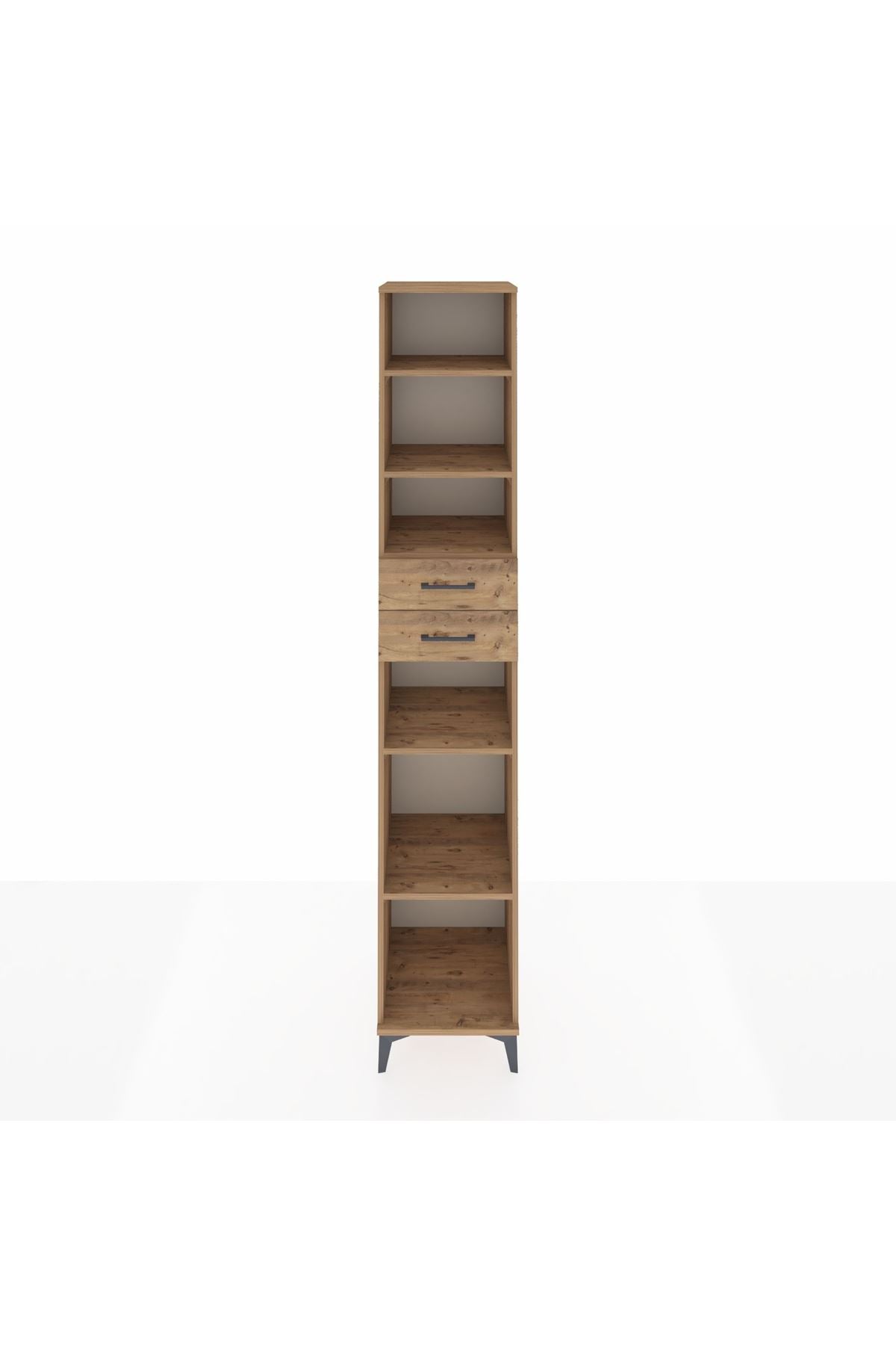 Hyperion Dolap 5 Raflı 2 Çekmeceli 44x44x243 Çam-Çam