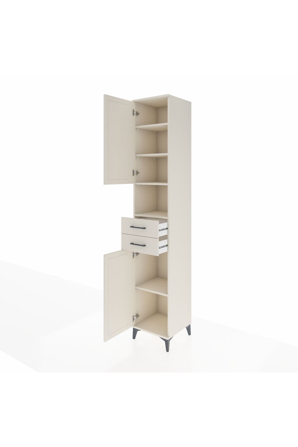 Hyperion Dolap 5 Raflı 2 Çekmeceli 2 Kapaklı 44x44x243 Aytaşı-Aytaşı