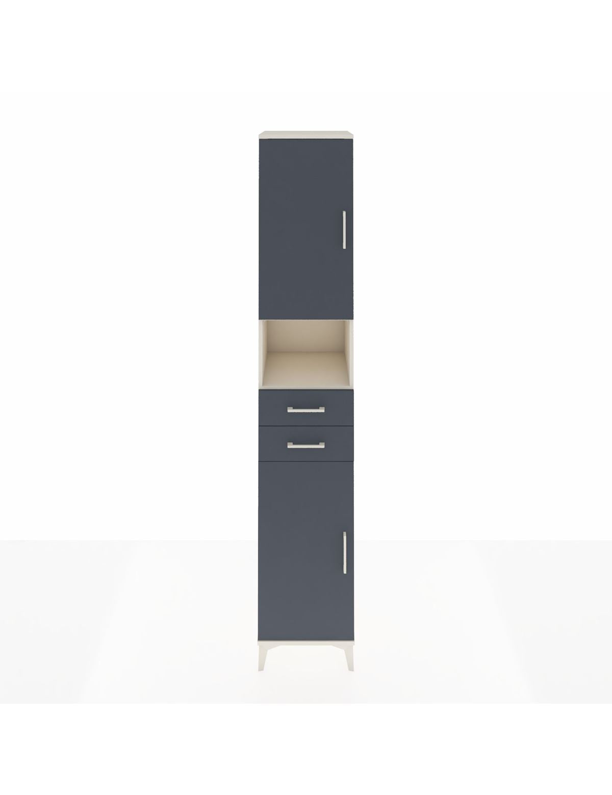 Hyperion Dolap 5 Raflı 2 Çekmeceli 2 Kapaklı 44x44x243 Aytaşı-Antrasit