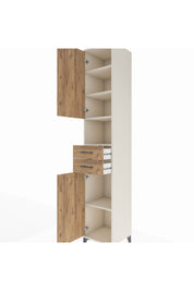 Hyperion Dolap 5 Raflı 2 Çekmeceli 2 Kapaklı 44x44x243 Aytaşı-Çam