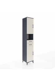 Hyperion Dolap 5 Raflı 2 Çekmeceli 2 Kapaklı 44x44x243 Antrasit-Aytaşı