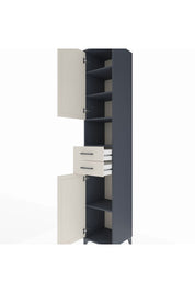 Hyperion Dolap 5 Raflı 2 Çekmeceli 2 Kapaklı 44x44x243 Antrasit-Aytaşı